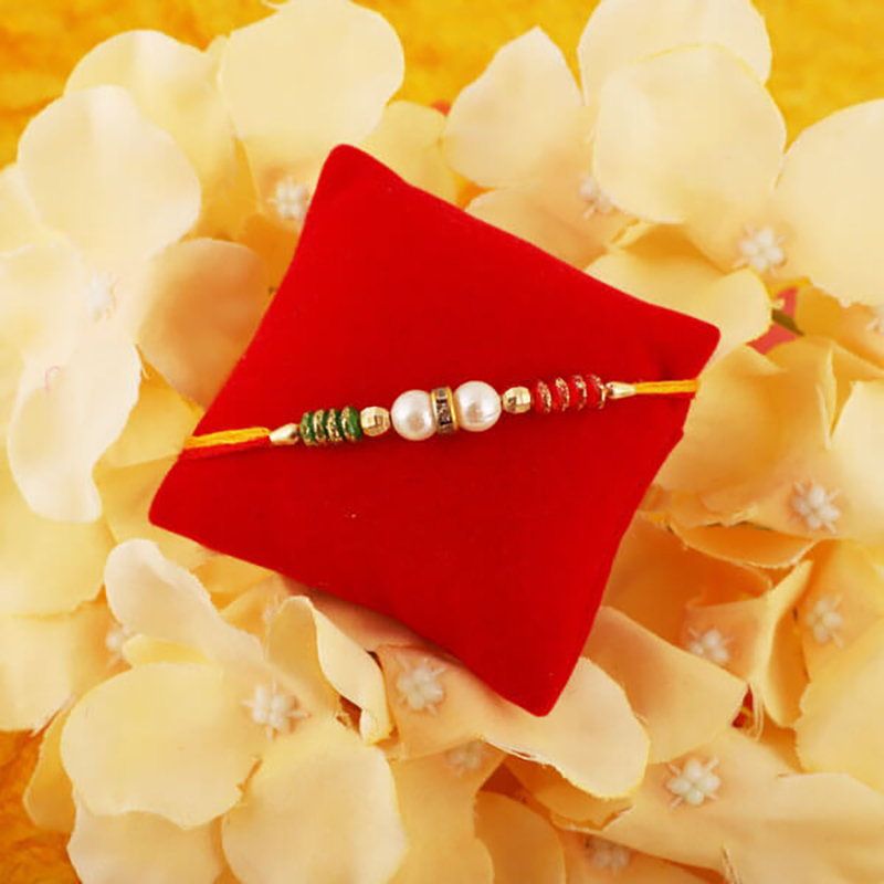 White pearl rakhi